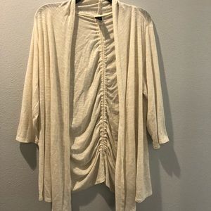 Wrapper brand Cream colored sweater cardigan Plus Size 1X
